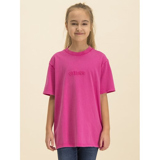 Guess T-Shirt H01J00 K82E0 Różowy Regular Fit Guess 12 wyprzedaż MODIVO