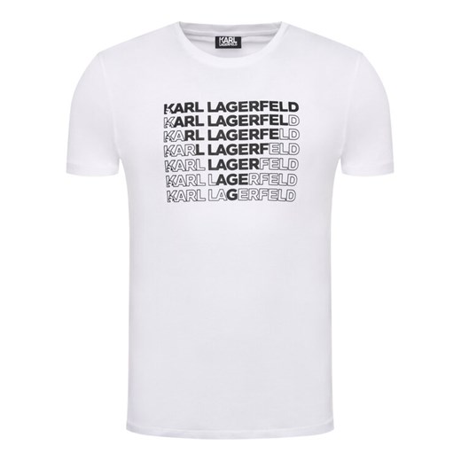 KARL LAGERFELD T-Shirt Crewneck 755045 501220 Biały Regular Fit Karl Lagerfeld XL wyprzedaż MODIVO
