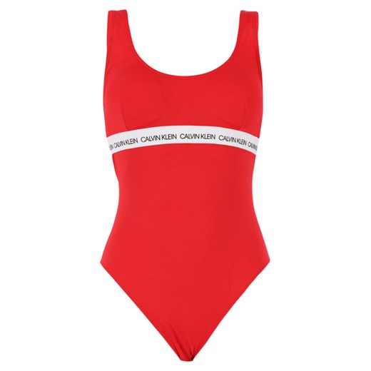 Calvin Klein Swimwear Strój kąpielowy KW0KW00977 Czerwony M okazyjna cena MODIVO
