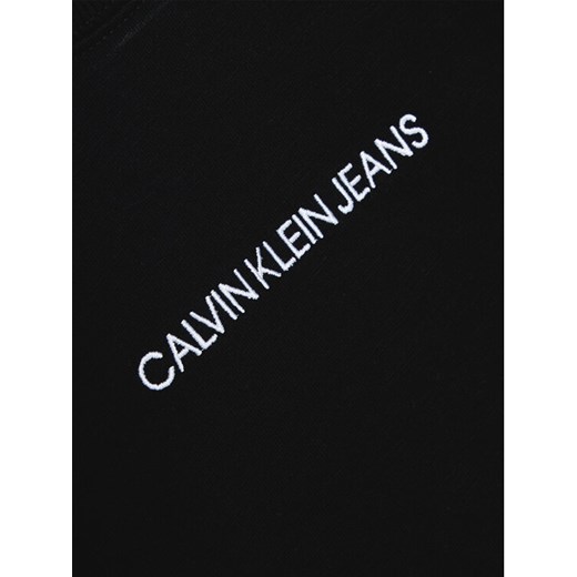 Calvin Klein Jeans Bluza Embroidered Logo IB0IB00547 Czarny Regular Fit 10Y okazja MODIVO