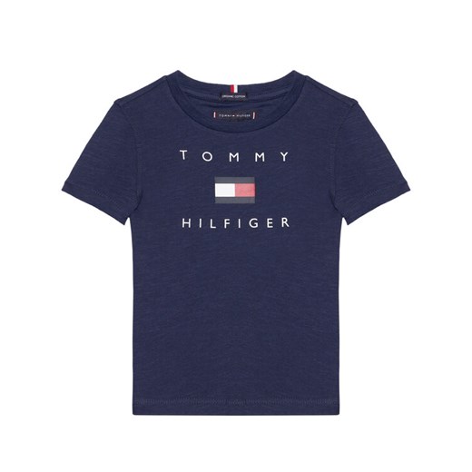 Tommy Hilfiger T-Shirt Logo KB0KB06523 M Granatowy Regular Fit Tommy Hilfiger 4Y MODIVO wyprzedaż