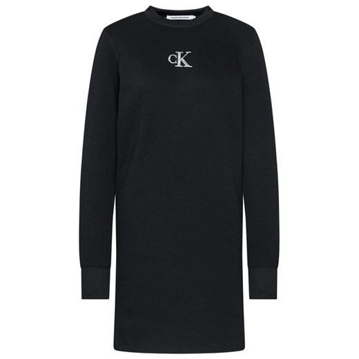 Calvin Klein Jeans Sukienka dzianinowa J20J214917 Czarny Regular Fit S MODIVO promocyjna cena
