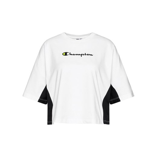 Champion T-Shirt Logo 113345 Biały Oversize Champion XS okazja MODIVO