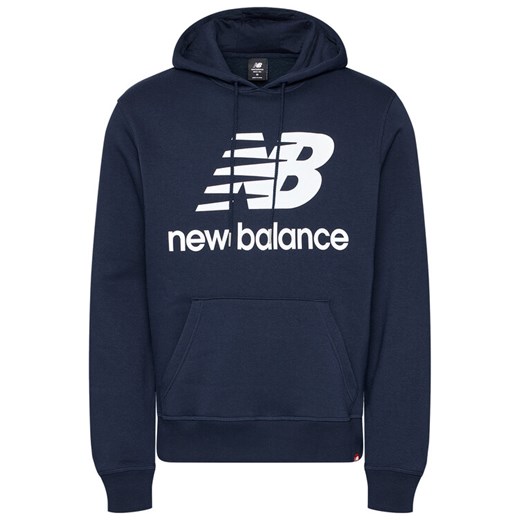 New Balance Bluza Essentl NBMT03578 Granatowy Relaxed Fit New Balance L promocyjna cena MODIVO