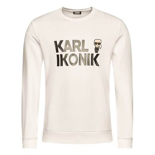 KARL LAGERFELD Bluza Crewneck 705031 Biały Regular Fit Karl Lagerfeld M okazyjna cena MODIVO