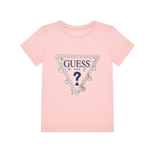 Guess T-Shirt K1RI08 K6YW1 Różowy Regular Fit Guess 2Y promocyjna cena MODIVO