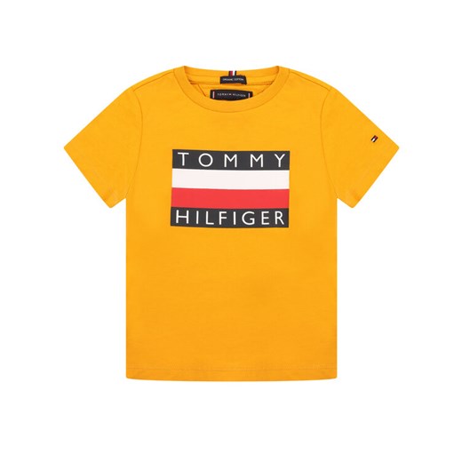 Tommy Hilfiger T-Shirt Essential Tee KB0KB05547 M Żółty Regular Fit Tommy Hilfiger 6 wyprzedaż MODIVO