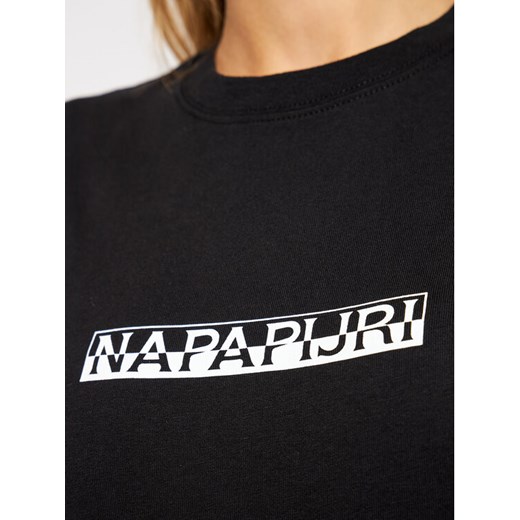 Napapijri T-Shirt S-Box Ss NP0A4EYX Czarny Regular Fit Napapijri M promocja MODIVO