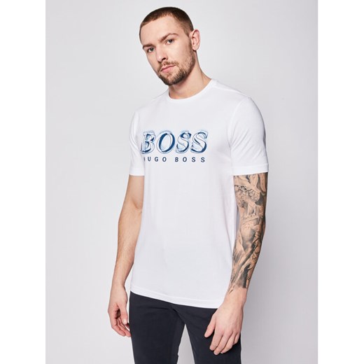 Boss T-Shirt Tee 4 50424073 Biały Regular Fit XL okazja MODIVO
