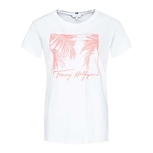 Tommy Hilfiger T-Shirt Brigit WW0WW28476 Biały Relaxed Fit Tommy Hilfiger XS promocja MODIVO