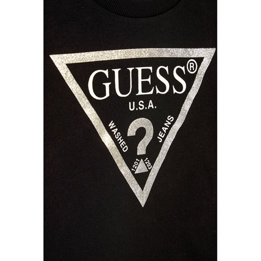 Guess Bluza Triangle Logo K74Q12 K5WK0 Czarny Regular Fit Guess 5Y okazja MODIVO