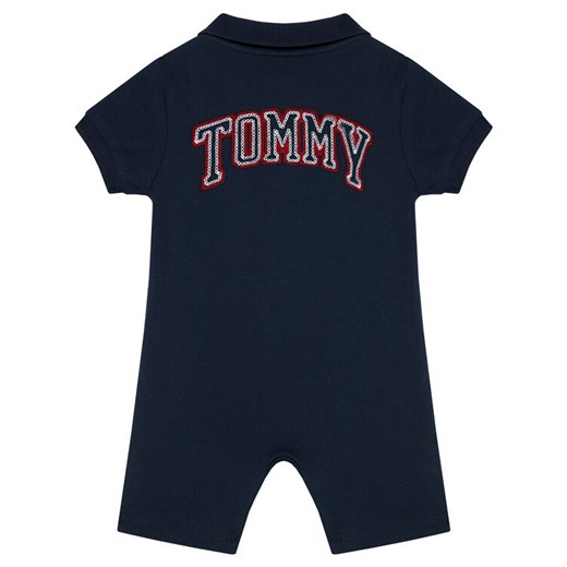 Tommy Hilfiger Body dziecięce Baby Colorblock Polo KN0KN01284 Granatowy Regular Tommy Hilfiger 68 promocyjna cena MODIVO