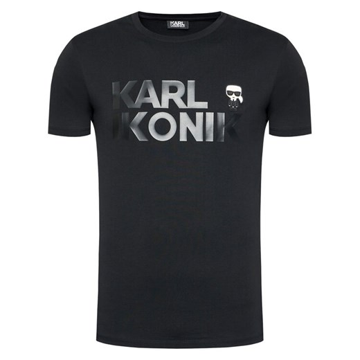 KARL LAGERFELD T-Shirt Crewneck 755046 502225 Czarny Regular Fit Karl Lagerfeld L MODIVO okazyjna cena
