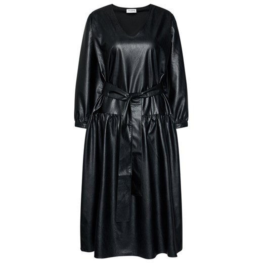 TWINSET Sukienka z imitacji skóry 202ST2017 Czarny Oversize Twinset M okazja MODIVO