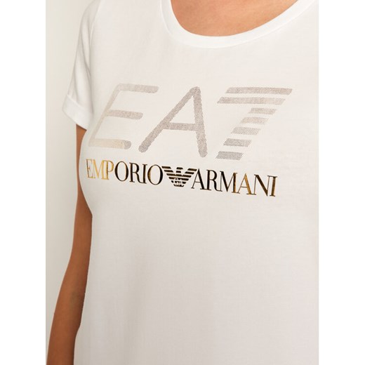 EA7 Emporio Armani T-Shirt 6HTT26 TJ12Z 1100 Biały Regular Fit XS wyprzedaż MODIVO