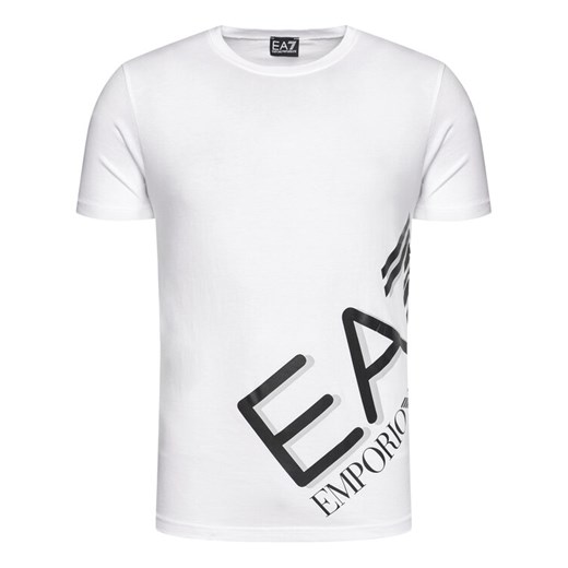 EA7 Emporio Armani T-Shirt 6HPT07 PJA2Z 1100 Biały Regular Fit L wyprzedaż MODIVO
