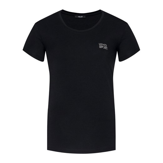 Liu Jo Sport T-Shirt TF0049 J0088 Czarny Regular Fit XXL wyprzedaż MODIVO