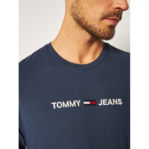 Tommy Jeans Longsleeve Traight Logo Tee DM0DM09368 Granatowy Regular Fit Tommy Jeans M MODIVO wyprzedaż