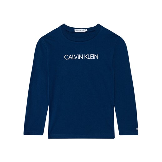 Calvin Klein Jeans Bluzka Institutional Ls IB0IB00599 Niebieski Regular Fit 10Y MODIVO okazyjna cena