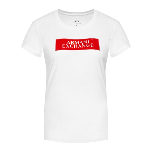 Armani Exchange T-Shirt 6HYTAA YJ73Z 8175 Biały Regular Fit Armani Exchange L wyprzedaż MODIVO