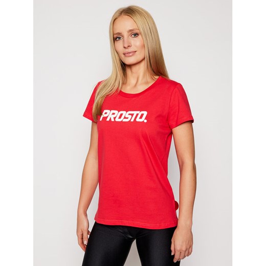 PROSTO. T-Shirt KLASYK Classic 9261 Czerwony Regular Fit Prosto. M MODIVO wyprzedaż