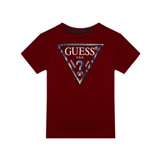 Guess T-Shirt N73I55 K5M20 Bordowy Regular Fit Guess 6Y wyprzedaż MODIVO