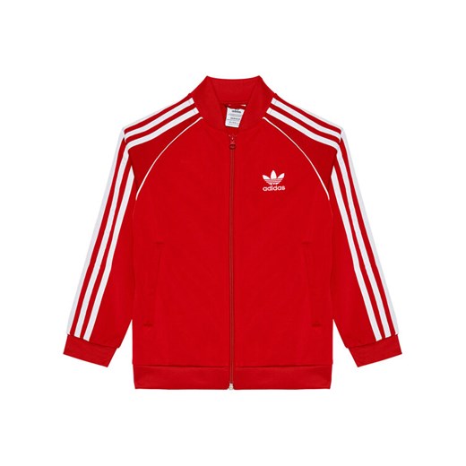 adidas Bluza Unisex adicolor Sst Track GN8449 Czerwony Regular Fit 13_14Y wyprzedaż MODIVO