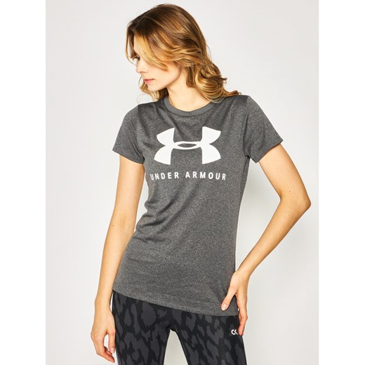 Under Armour T-Shirt Logo Graphic Short Sleeve Crew 1351963 Szary Loose Fit Under Armour S promocyjna cena MODIVO