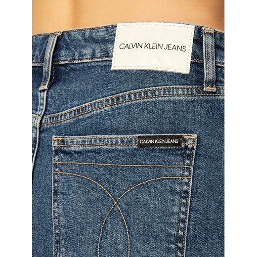 Calvin Klein Jeans Spódnica jeansowa High Waisted Denim J20J214445 Granatowy 27 promocja MODIVO