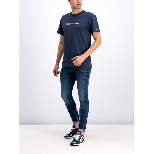Tommy Jeans T-Shirt DM0DM07231 Granatowy Regular Fit Tommy Jeans L promocja MODIVO