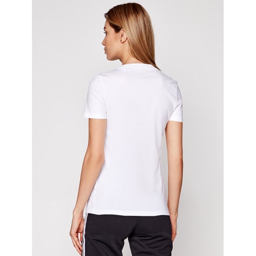 adidas T-Shirt Essentials Linear DU0629 Biały Slim Fit XS wyprzedaż MODIVO