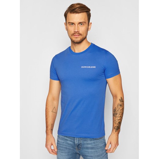 Calvin Klein Jeans T-Shirt J30J315245 Niebieski Regular Fit L MODIVO okazyjna cena