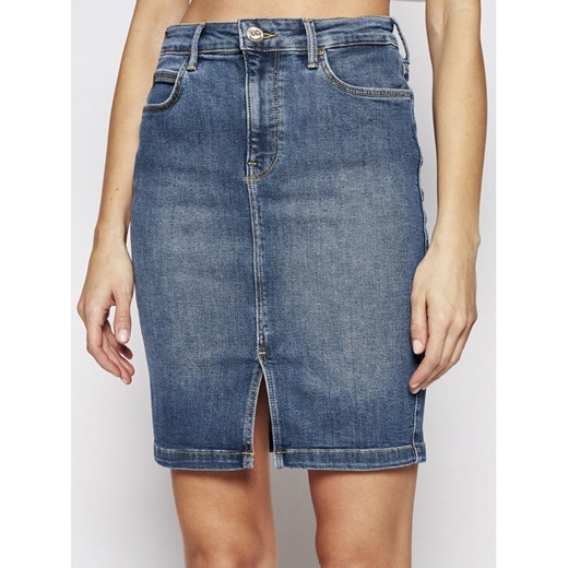 Lee Spódnica jeansowa Pencil L38GQDTO Granatowy Slim Fit Lee 29 promocja MODIVO