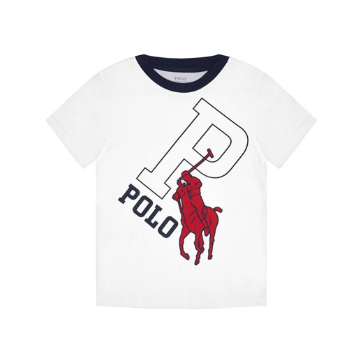 Polo Ralph Lauren T-Shirt 321793536002 Biały Regular Fit Polo Ralph Lauren 4_4T okazyjna cena MODIVO