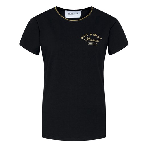 PLNY LALA T-Shirt Prosecco PL-KO-FF-00028 Czarny French Fit S promocja MODIVO