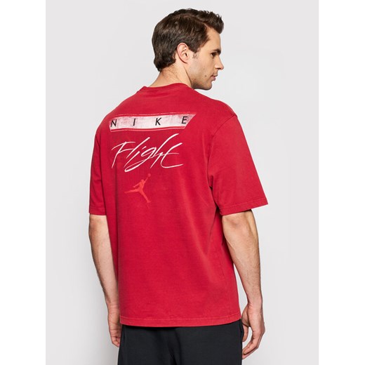 Nike T-Shirt Jordan Flight CV3357 Czerwony Standard Fit Nike XL okazja MODIVO