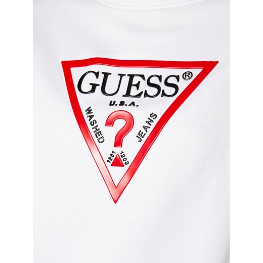 Guess Bluza Vinyl Triangle Fleece W0BQ05 K8800 Biały Relaxed Fit Guess S MODIVO promocyjna cena