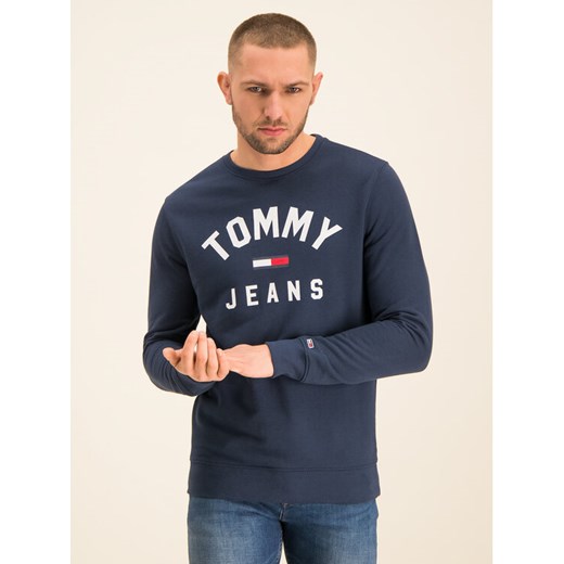 Tommy Jeans Bluza Essential Logo DM0DM07024 Granatowy Regular Fit Tommy Jeans XL okazja MODIVO