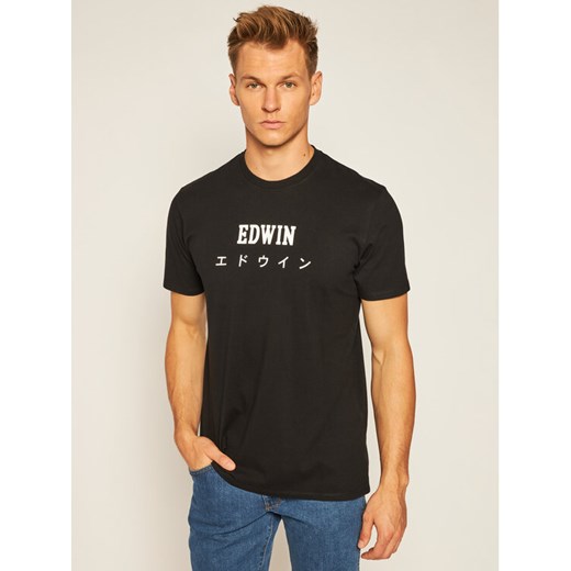 Edwin T-Shirt Japan I025018 TF08J94 8967 Czarny Regular Fit Edwin M MODIVO promocja
