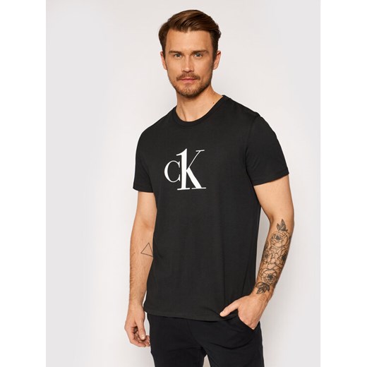 Calvin Klein Swimwear T-Shirt KM0KM00646 Czarny Relaxed Fit L MODIVO wyprzedaż