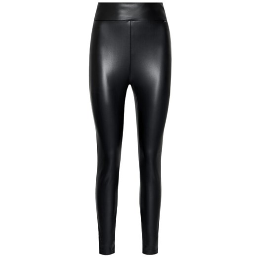 Guess Spodnie z imitacji skóry Priscilla W0BB71 WBG60 Czarny Extra Slim Fit Guess S promocyjna cena MODIVO