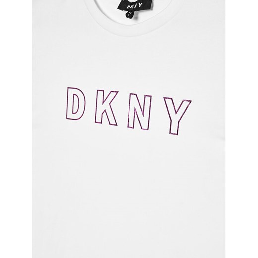 DKNY T-Shirt D35Q77 D Biały Regular Fit 14Y MODIVO promocyjna cena