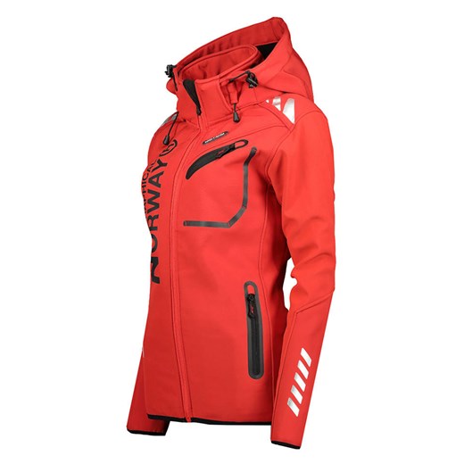 Kurtka softshellowa "Reine" w kolorze czerwono-czarnym Geographical Norway XXL okazyjna cena Limango Polska