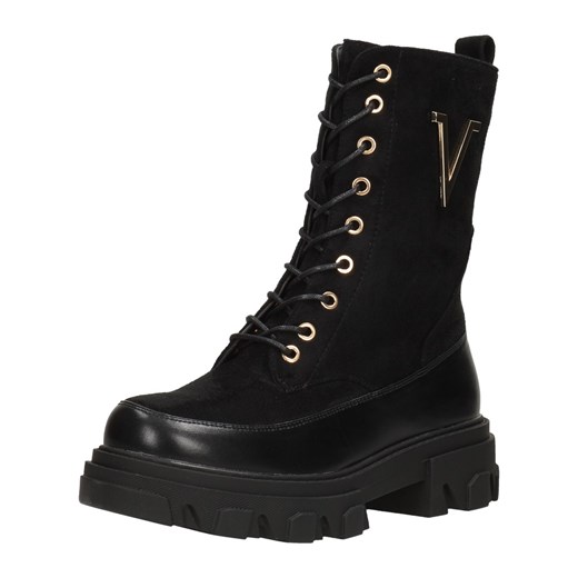 Workery damskie Jezzi zamszowe casual czarne na platformie 