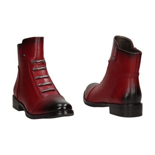 Botki Jezzi płaskie z zamkiem casualowe 