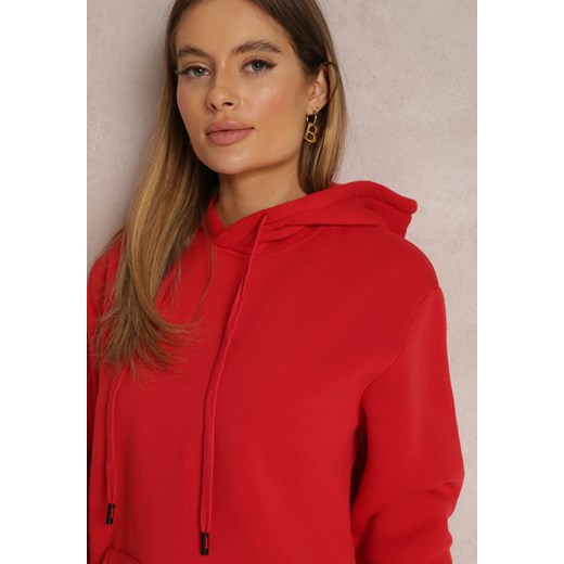 Czerwona Bluza Oversize z Kapturem Demili Renee 2XL okazyjna cena Renee odzież