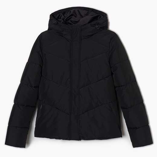 Cropp - Kurtka puffer z kapturem - Czarny Cropp XL Cropp