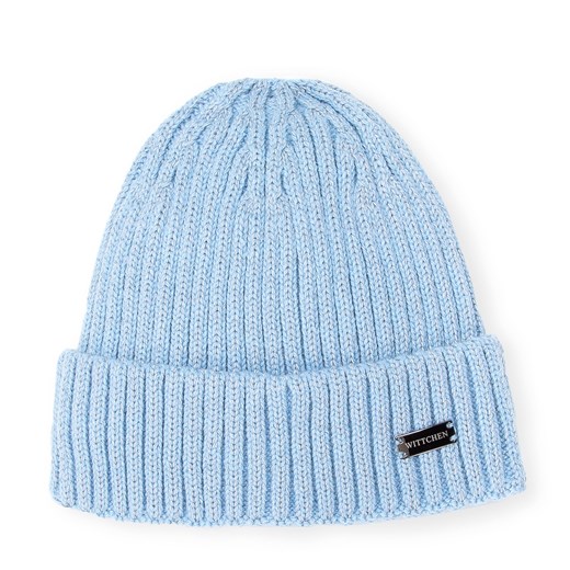 Damska czapka z odblaskowym włóknem jasny niebieski ze sklepu WITTCHEN w kategorii Czapki zimowe damskie - zdjęcie 144966543
