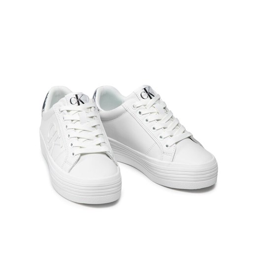 Calvin Klein Jeans Sneakersy Vulcanized Flatform Sneaker M YW0YW00395 Biały 41 promocyjna cena MODIVO