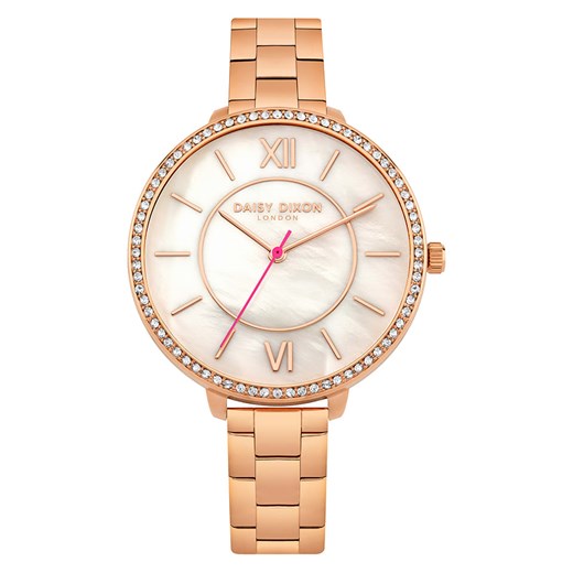 Zegarek kwarcowy "Bella" w kolorze różowozłoto-perłowym Daisy Dixon onesize Limango Polska wyprzedaż